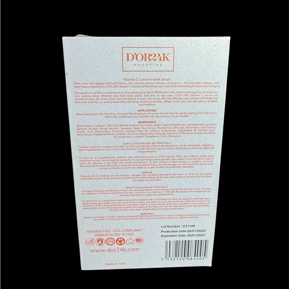 D’OR24K Prestige Vitamin C Concentrated Serum